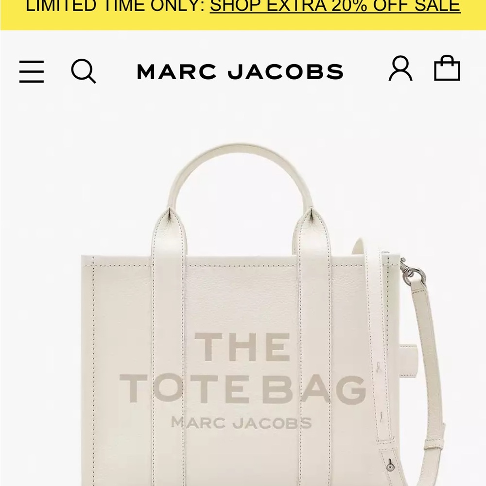 Marc Jacobs White Large Tote Bag